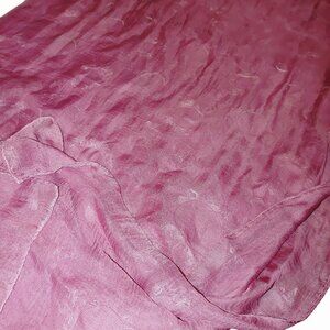 Urisegae Silk Mauve Scarf Dusty Pink Lightweight Sheer Textured Circle Design